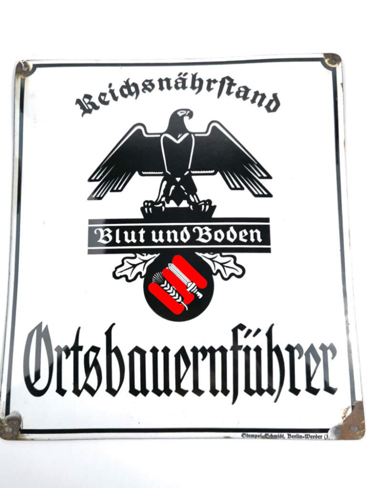 Emailschild Reichsn hrstand Ortsbauernf hrer Ma e 35 X 39cm An De emailschild-reichsn-hrstand-ortsbauernf-hrer-ma-e-35-x-39cm-an-de