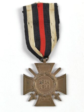 Ehrenkreuz für Frontkämpfer am Band, Hersteller L.N.B.G. Band mit Kleberesten