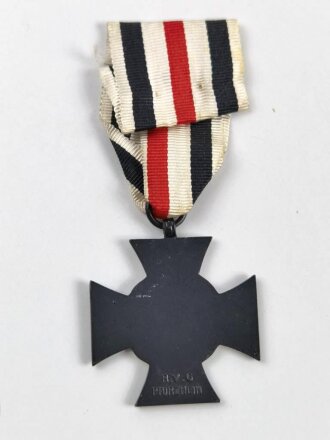 Ehrenkreuz für die Witwen und Eltern gefallener Kriegsteilnehmer (Hinterbliebene) mit Band und Hersteller R.V. 6 Pforzheim