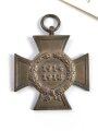 Ehrenkreuz für Kriegsteilnehmer mit Hersteller CW mit Verleihungsurkunde, ausgesellt an einen Amtgerichtsrat in Harburg- Wilhelmsburg