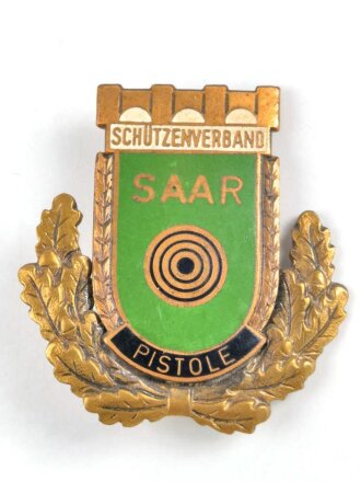 Abzeiche, Schützenverband Saar, Pistole, Breite 45mm