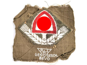Reichsarbeitsdienst, Mützenabzeichen oder Schiffchenabzeichen für Mannschaften zum Aufnähen