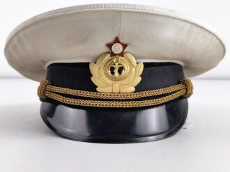 Russland, Kalter Krieg, Sowjetunion, Schirmmütze für einen Offizier der Marine, gebraucht, Kopfgrösse 58