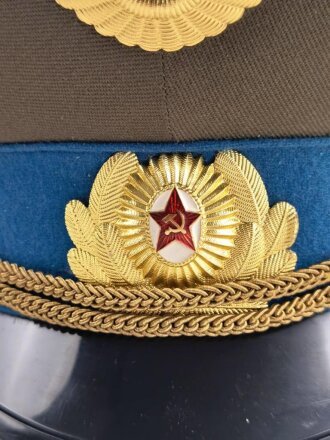 Russland, Kalter Krieg, Sowjetunion, Schirmmütze für einen Offizier, gebraucht, Kopfgrösse 60