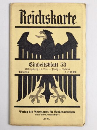 Reichskarte, Einheitsblatt 53, Königsberg i. d. Rm....