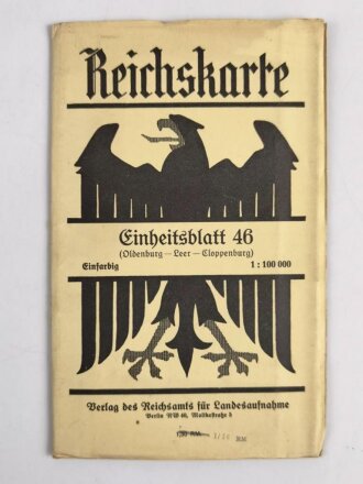 Reichskarte, Einheitsblatt 46, Oldenburg - Leer -...