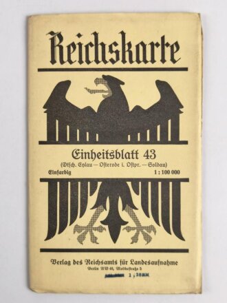 Reichskarte, Einheitsblatt 43, Dtsch. Enlau - Osterode i....