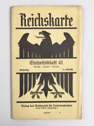 Reichskarte, Einheitsblatt 41, Konitz - Tuchel - Crone