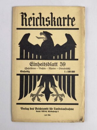 Reichskarte, Einheitsblatt 59, Haselünne - Vechta -...