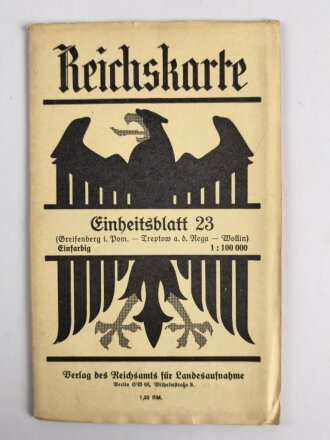 Reichskarte, Einheitsblatt 23, Greifenberg i. Pom. -...