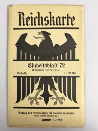 Reichskarte, Einheitsblatt 72, Detmold