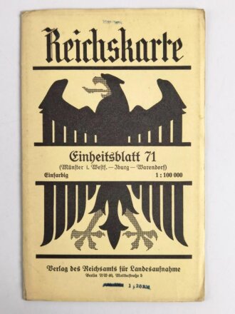 Reichskarte, Einheitsblatt 71, Münster i. Westf. -...