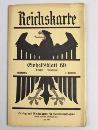Reichskarte, Einheitsblatt 69, Gnefen - Wrefchen
