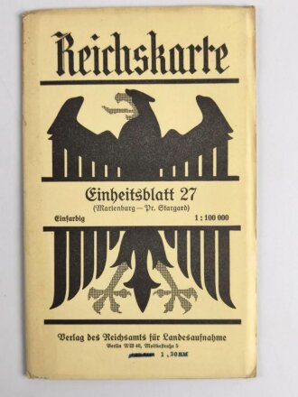 Reichskarte, Einheitsblatt 27, Marienburg - Pr. Stargard
