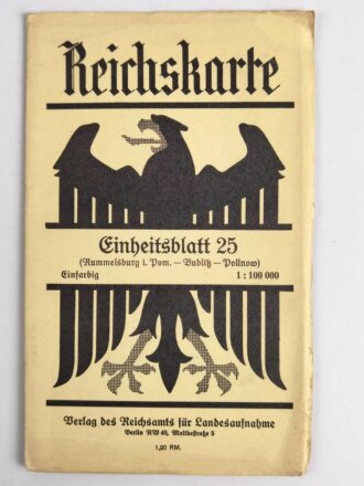 Reichskarte, Einheitsblatt 25, Rummelsburg i. Pom. -...