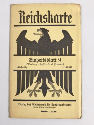 Reichskarte, Einheitsblatt 9, Oldenburg i. Holft - Insel...