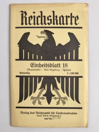 Reichskarte, Einheitsblatt 18, Neumünster - Bad...