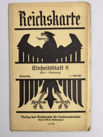 Reichskarte, Einheitsblatt 8, Kiel - Schleswig