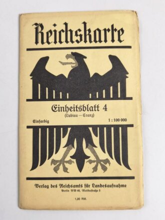 Reichskarte, Einheitsblatt 4, Labiau - Cranz