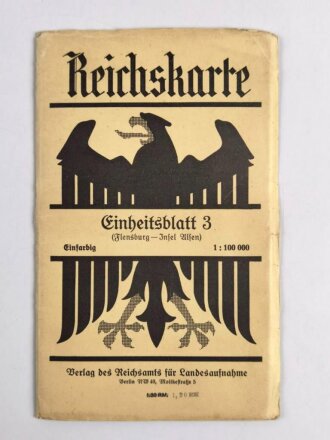 Reichskarte, Einheitsblatt 3, Flensburg - Insel Alsen