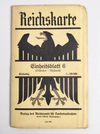 Reichskarte, Einheitsblatt 6, Pillkallen - Wischwill
