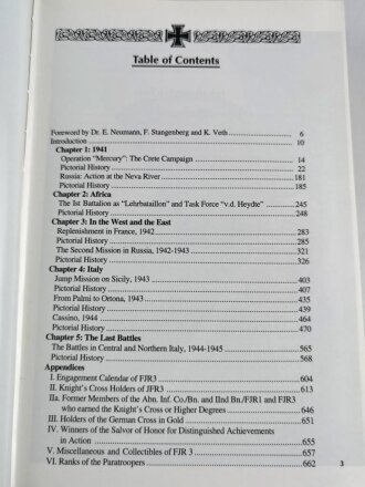 "Fallschirm-Jäger RGT. 3 - Eine Chronik in Bildern" Band 2: Die Kriegseinsätze 1941-1945, 672 Seiten, ca. DIN A5, gebraucht, deutsch/englisch