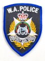 Polizei Australien , "W.A. Police" Patch,  "Protect and Serve " vom Diensthemd abgetrennt