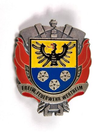 Feuerwehr, Abzeichen mit Anstecknadel der Freiwilligen Feuerwehr Wertheim