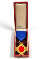 Treudienst Ehrenzeichen in Gold für 40 Jahre im Etui, dieses mit Hersteller " Deschler & Sohn, München " guter Zustand