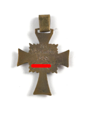 Miniatur, Ehrenkreuz der Deutschen Mutter ( Mutterkreuz ) in Bronze, Größe 16 mm