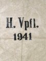 Grosser Sack für Heeresverpflegung datiert 1941, gebrauchtes Stück, ungereinigt