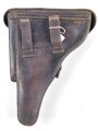 Kaiserreich und 1.Weltkrieg, Pistolentasche für Pistole P08, im Deckel datiert 1913. Getragens Stück in gutem Gesamtzustand