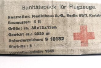 Sanitätspack für Flugzeuge, Anforderzeichen S...