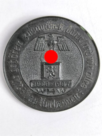 WHW, Kunststoffabzeichen Gau Kurhessen 1936- 1937, schwarz