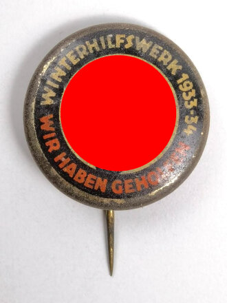 Winterhilfswerk 1933-34, Blechabzeichen " Wir haben...