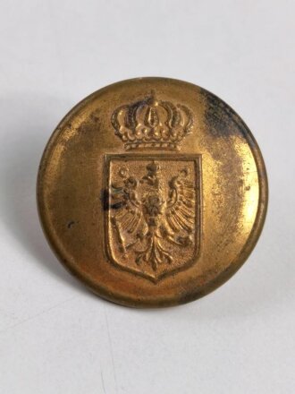 Preussen , messingfarbener Knopf für den Waffenrock der Beamten , Durchmesser 24 mm