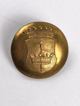 Kaiserreich, messingfarbener Knopf für den Waffenrock der Beamten , Durchmesser 24 mm