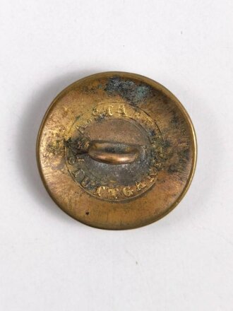 Kaiserreich, messingfarbener Knopf für den Waffenrock der Beamten , Durchmesser 24 mm