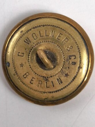 Kaiserreich, kupferfarbener Knopf für den Waffenrock der Beamten , Durchmesser 24 mm