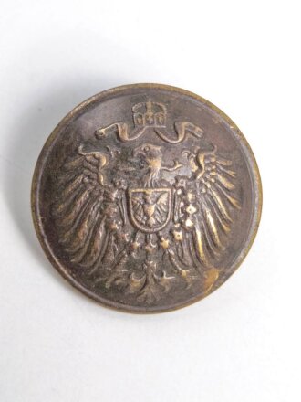 Kaiserreich , messingfarbener Knopf für den Waffenrock der Beamten , Durchmesser 23 mm