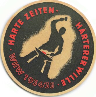 Winterhilfswerk Türplakette 1934/35 " Harte...