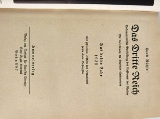 "Das Dritte Reich" Gerd Rühle, Dokumentarische Darstellung des Aufbaues der Nation, das dritte Jahr 1935.Gebraucht