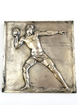 Sport, Auszeichnungsplakette 24 x 24cm " Wormser...