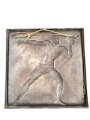 Sport, Auszeichnungsplakette 24 x 24cm " Wormser Nibelungenspiele 1924, I.Sieger im Dreikampf"