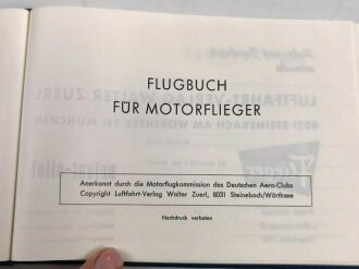 Deutschland nach 1945, " Flugbuch für Motorflieger" nicht ausgefüllt