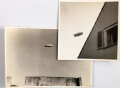 2 Fotos " Trumpf" Luftschiff über Darmstadt? , datiert 1959/61. Maße 7 x 10 und 7 x 7cm