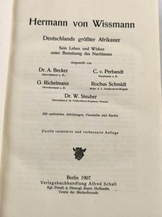 Hermann v. Wissmann " Deutschlands grösster...