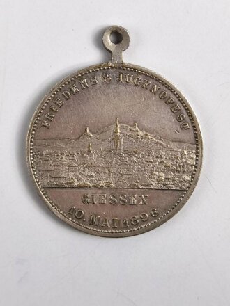 Medaille " Zur Erinnerung an die 25jährige Wiederkehr des Frankfurter Friedens 1871-96. Durchmesser 33mm