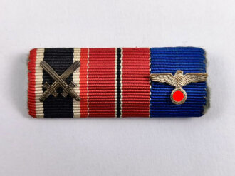 3er Bandspange mit Adlerauflage für die Dienstauszeichnung Wehrmacht 4 Jahre, Breite 44mm