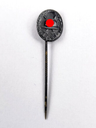 Miniatur, Verwundetenabzeichen 1939 Schwarz, Größe 16 mm, Hakenkreuz berieben